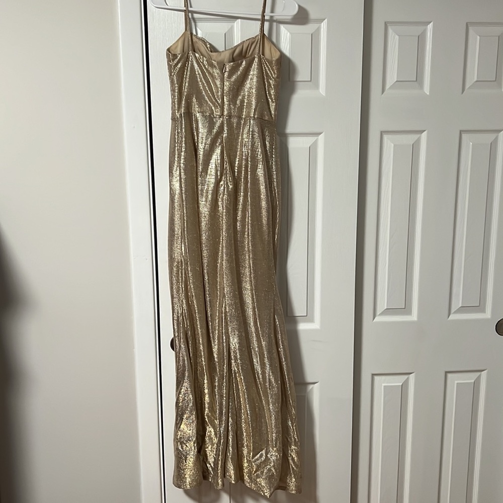 Gold Shimmer Evening Gown - image 2